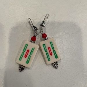 Mah Jongg earrings